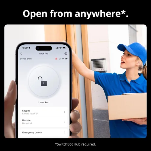 SwitchBot Smart Lock Pro elektronisches Türschloss schwarz