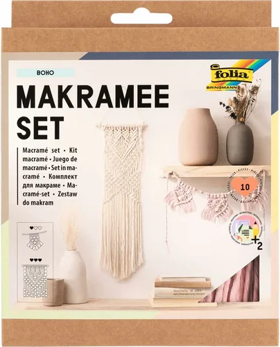 Folia Bastelset Makramee Boho 10-teilig - Altersempfehlung ab: 3 Jahren - Set: Ja - Produktart: Bastelset