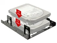 Delock 3.5-Einbaurahmen für 2x 2.5 HDD/SDD - Zubehörtyp: HDD/SSD Montageset