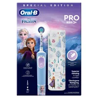 Oral-B Rotationszahnbürste Vitality Pro 103 Kids Frozen - Zahnbürsten-Art: Rotationszahnbürste - Stromversorgung: Akkubetrieb - Reinigungsmodi: Tägliche Reinigung - Detailfarbe: Hellblau - Violett - Bluetooth: Nein - Anwender: Kinder