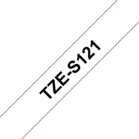BROTHER P-Touch TZE-S121 black on clear 9mm strong adhesive