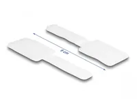 Delock Klettkabelbinder selbstklebend Weiss 90 mm x 24 mm - Breite: 24 mm - Länge: 90 mm - Produkttyp: Klett-Kabelhalter - Ausstattung Kabelmanagement: Wiederverwendbar - Selbstklebend - Haftend - Verpackungseinheit: 10 Stück - Material: Kunststoff