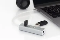 Digitus USB Type-CTM 3-Port Hub + Fast Ethernet LAN Adapter