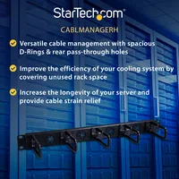 SERVER RACK CABLE MNMGT. 1HE 482.6X102X44.5MM