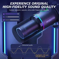 Maono Mikrofon PD200XS - Typ: Mikrofonset - Bauweise: Hand-/Stativmikrofon - Anwendungsbereich: Voice-Chat / Gaming - Wandlerprinzip: Dynamisch - Richtcharakteristik: Niere - Umschaltbare Richtcharakteristik: Nein