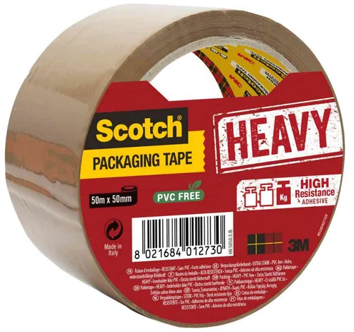 Scotch Klebeband Extra Resistant 50 mm x 50 m, Braun - Breite: 50 mm - Länge: 50 m - Verpackungseinheit: 1 Stück - Detailfarbe: Braun - Klebehaftung: Extra stark - Art: Verpackungsband - Paketband