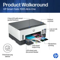 HP Smart Tank 7005 All-in-One Printer Thermal inkjet A4 4800 x 1200 DPI 15 ppm Wi-Fi