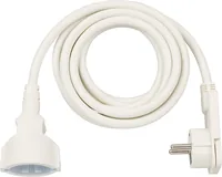 Verlängerungskabel, 1x Winkel-Flachstecker (weiß, 3 Meter)