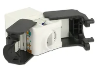 Delock Keystone-Modul RJ-45 Cat.6A, UTP Weiss - Modultyp: Keystone - Anschluss Front: Buchse RJ-45 - Anschluss Rück: Klemmen - Medientyp: Netzwerk - Schirmung: Nein - Verpackungseinheit: 1 Stück