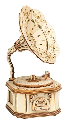 RoboTime Bausatz Gramophone Crank Classic - Modell Art: Musikinstrument