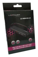 LC-Power LC-HUB-U3-4-C interface hub USB 3.2 Gen 2 (3.1 Gen 2) Type-A 10000 Mbit/s Black