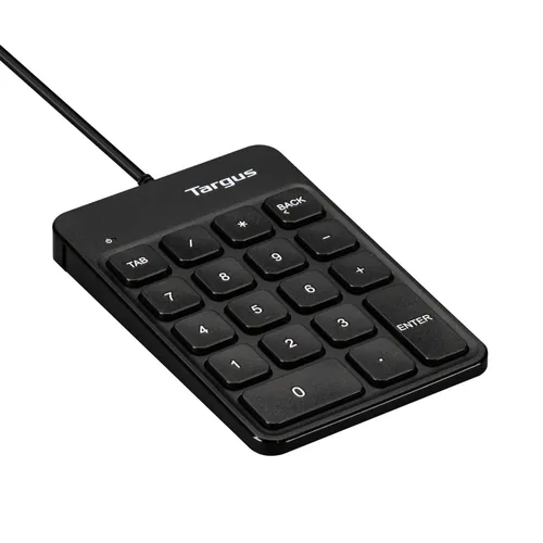 Targus Ziffernblock AKP13GL USB verkabelt - Verbindungsmöglichkeiten: USB Typ-A - USB Typ-C - Detailfarbe: Schwarz