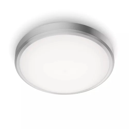 Philips Deckenleuchte Doris, 17W, 4000K, IP44, nickel - Leuchten Kategorie: Deckenleuchte - Betriebsart: Netzbetrieb - Lampensockel: LED fest verbaut - Farbtemperatur Kelvin: 4000 K - Dimmbar: nicht dimmbar - Farbwiedergabeindex CRI: 80