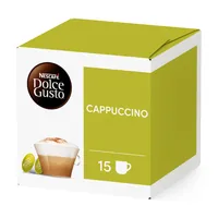Nescafé Kaffeekapseln Dolce Gusto Cappuccino 15 Portionen - Entkoffeiniert: Nein - Produktionsland: Spanien - Packungsgrösse: 15 Stück - Geschmacksrichtung: Keine - Getränkeart: Cappuccino - Kaffeeart: NESCAFÉ Dolce Gusto