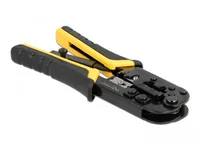 Universelle Crimpzange mit Abisolierer für 8P (RJ45) oder 6P (RJ12/11) Stecker