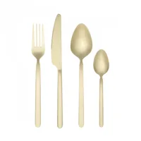 Blomus Besteck-Set Stella 16 Stück, Champagner - Produkttyp: Besteck-Set - Material: Edelstahl - Griffmaterial: Edelstahl - Detailfarbe: Champagner - Anzahl Teile: 16 Teile - Spülmaschinenfest: Ja