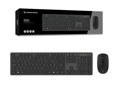 CONCEPTRONIC Wireless Tastatur Maus Layout PT schwarz