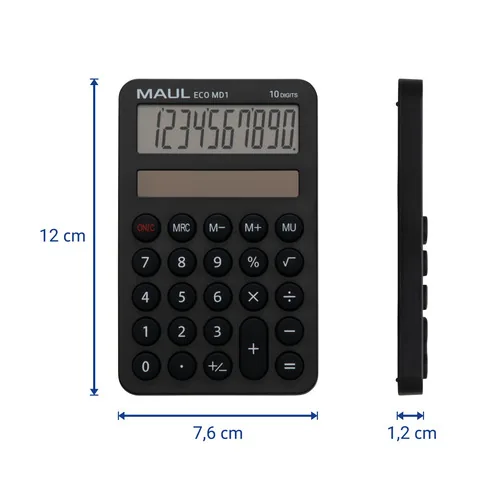 MAUL ECO MD1 calcolatrice Tasca Calcolatrice di base Nero