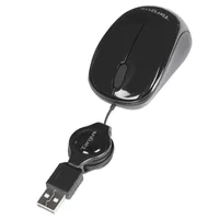 Targus Mobile Maus Compact Blue Trace - Maus-Typ: Mini - Bedienungsseite: Universal - Maus Features: Scrollrad - Detailfarbe: Schwarz - Schnittstelle: USB-A - Verbindungsart: Verkabelt