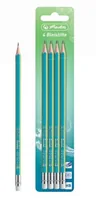 Herlitz Bleistift GREENline Blau-Grün, 4 Stück - Strichstärke: Keine Angabe - Härtegrad: HB - Set: Ja - Bleistiftart: Bleistift - Anwender: Erwachsene - Schule - Kinder - Büro - Ergnonomisch Schreiben: Nein
