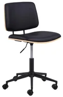 AC Design Bürostuhl Owen, Schwarz - Produkttyp: Bürostuhl - Material Bezug: Stoff - Armlehnen: Nein - Material Fuss: Metall - Rückenart: Holzrücken - Rollenart: Hartbodenrollen
