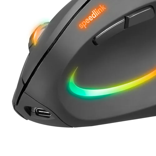 SPEEDLINK PIAVO PRO Illum. Ergo Mouse SL-630026-BK Wireless,Rechargeable,Black