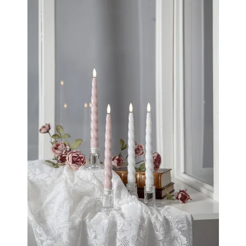 Star Trading LED Dinner Candle 2 Pack Flamme Shine Pink