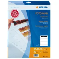HERMA Negativhüllen transparent für 7 x 5 Streifen 25 St.