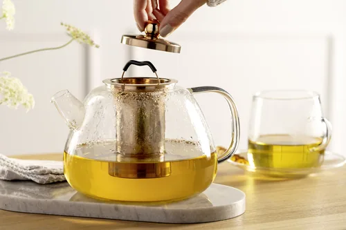 Leonardo Teekanne Tè per te 1.5 l, Transparent - Material: Borosilikatglas - Detailfarbe: Transparent - Filtertyp: Filter - Fassungsvermögen: 1.5 l - Kompatible Kochfelder: Manuell - nicht für Kochfelder