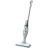 BLACK+DECKER Dampfbesen FSM1615 - Einsatzgebiet: Versiegelte Hartböden - Typ: Dampfbesen - Duftkartuschen: Nein - Detailfarbe: Weiss - Blau - Frischwassertank: 0.35 l