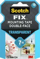 Scotch Montageband Scotch-Fix, 19 mm x 1.5 m, 1 Rolle, Transparent - Breite: 19 mm - Länge: 1.5 m - Verpackungseinheit: 1 Stück - Detailfarbe: Transparent - Klebehaftung: Stark haftend - Art: Montageband