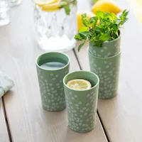 Koziol Wasserbecher Blomster Dot 350 ml, Grün - Detailfarbe: Grün