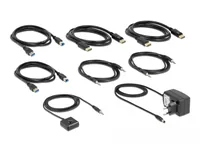 Delock KVM Switch DisplayPort 1.4 8K 60 Hz - Konsolen Ports: 2x DisplayPort (Dual View) - 3.5 mm Klinke - USB 3.0 - Computer Ports: USB 2.0 - 3.5 mm Klinke - DisplayPort - KVM-Art: Lokal - Anzahl Geräte: 2 - Montage: Desktop - Stromversorgung: Externes Ne