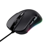 Trust Gaming-Maus GXT922 Ybar Schwarz - Maus Features: Umschaltbare DPI-Auflösung - Daumentaste - Beleuchtung - Scrollrad - Bedienungsseite: Rechtshänder - Detailfarbe: Schwarz - Gewicht: 120 g - Verbindungsart: Verkabelt - Schnittstelle: USB-A