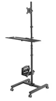 Maclean professional stand, mobile computer station on wheels, max 17-32, max 20kg, MC-793