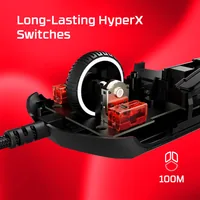 HyperX Pulsefire Haste 2 Wired Black Gaming mouse Ambidestro USB tipo A 26000 DPI