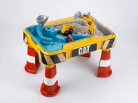 Klein-Toys Caterpillar Sand- und Wasserspieltisch - Altersempfehlung ab: 18 Monaten - Detailfarbe: Gelb - Rot - Grau - Blau - Zertifikate: Keine Zertifizierung
