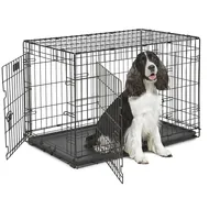 ferplast Transportbox Dog-Inn-90, faltbare Metallbox - Breite: 92.7 cm - Höhe: 62.5 cm - Tiefe: 58.1 cm - Detailfarbe: Schwarz - Produkttyp: Transportbox - Tierart: Hund