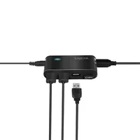 LogiLink UA0085 Schnittstellen-Hub USB 2.0 Type-A 480 Mbit/s Schwarz
