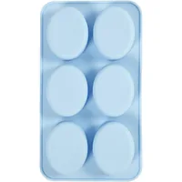 Creativ Company Giessform Oval 6 x 7.7 x 2.3 cm, Silikon - Volumen: 1 Stück - Detailfarbe: Hellblau - Vegane Kosmetik: Keine Angaben - Kosmetik Typ: Giessform