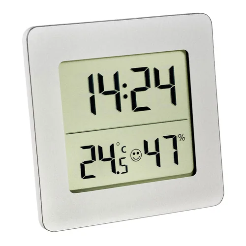 TFA Dostmann Thermo-/Hygrometer Digital Silber - Detailfarbe: Silber - Typ: Thermo-/Hygrometer - Anwendungsbereich: Temperatur-/Feuchtemessung