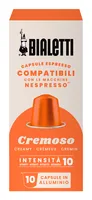 Bialetti Kaffeekapseln Cremoso 10 Stück - Entkoffeiniert: Nein - Produktionsland: Italien - Packungsgrösse: 10 Stück - Geschmacksrichtung: Keine - Getränkeart: Espresso - Kaffeeart: Nespresso Kapseln