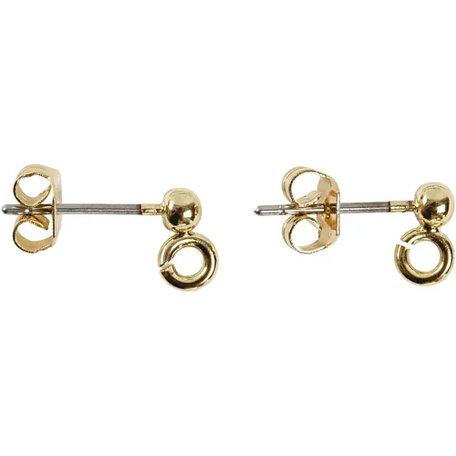 Creativ Company Ohrring Stecker, 15 mm, Vergoldet, 10 Stk. - Material: Metall - Anzahl Stück: 10 - Detailfarbe: Gold - Schmuckteile-Art: Ohrring