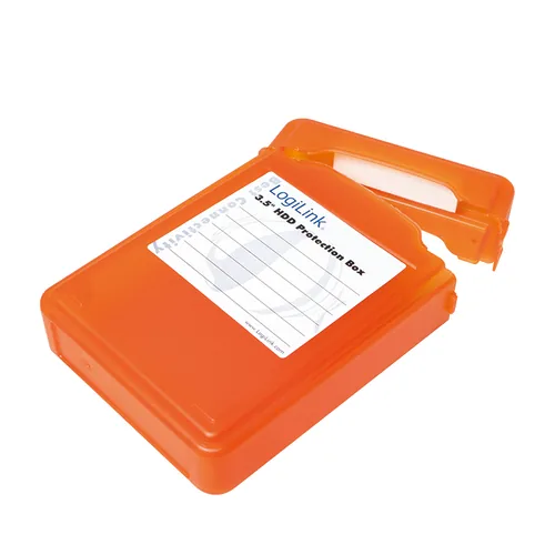 Logilink Festplatten Schutz-Box für 3,5 HDDs, orange