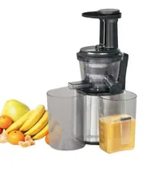 Koenig Slow Juicer Pro Chrom/Schwarz - Materialtyp: Kunststoff - Material: Edelstahl - Ausstattung: Saftbehälter - Tresterbehälter - Entsafter - Detailfarbe: Chrom - Schwarz - Gerätetyp: Entsafter - Set: Nein