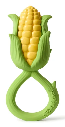 Oli&Carol Rassel Corn - Material: Naturkautschuk - Alter ab: 0 Monate - Detailfarbe: Gelb - Grün - Spielzeugtyp: Rassel weich