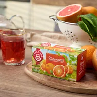 Teekanne Teebeutel Blutorange 20 Beutel, 60g - Teesorte/Infusion: Orangen - Zertifikate: Keine Zertifizierung - Packungsgrösse: 20 Stück - Fairtrade: Keine Angaben - Teeform: Teebeutel - Bio: Keine Angaben