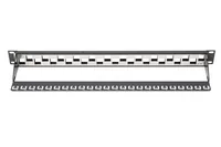 DIGITUS Patchpanel 1HE 24-Port modular geschirmt schwarz