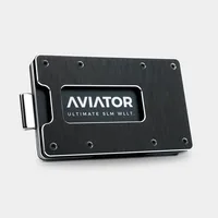 AVIATOR Wallet Slide AirTag - Münzfach: Ja - RFID-Schutz: Ja - Farbe: Schwarz - Material: Aluminium - Verschluss: Clip