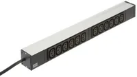 Bachmann 19 PDU 1HE 12xIEC Verriegelung 2.0m CEE7/7 schwarz - Steckeranordnung: Quer - Steckerleisten Serie: Basic-Line - Steckerleisten Typ: 19 PDU - Steckertyp Eingang: Typ-E+F (CEE 7/7) - Steckertyp Ausgang: C13 - Steckdosenanzahl: 12